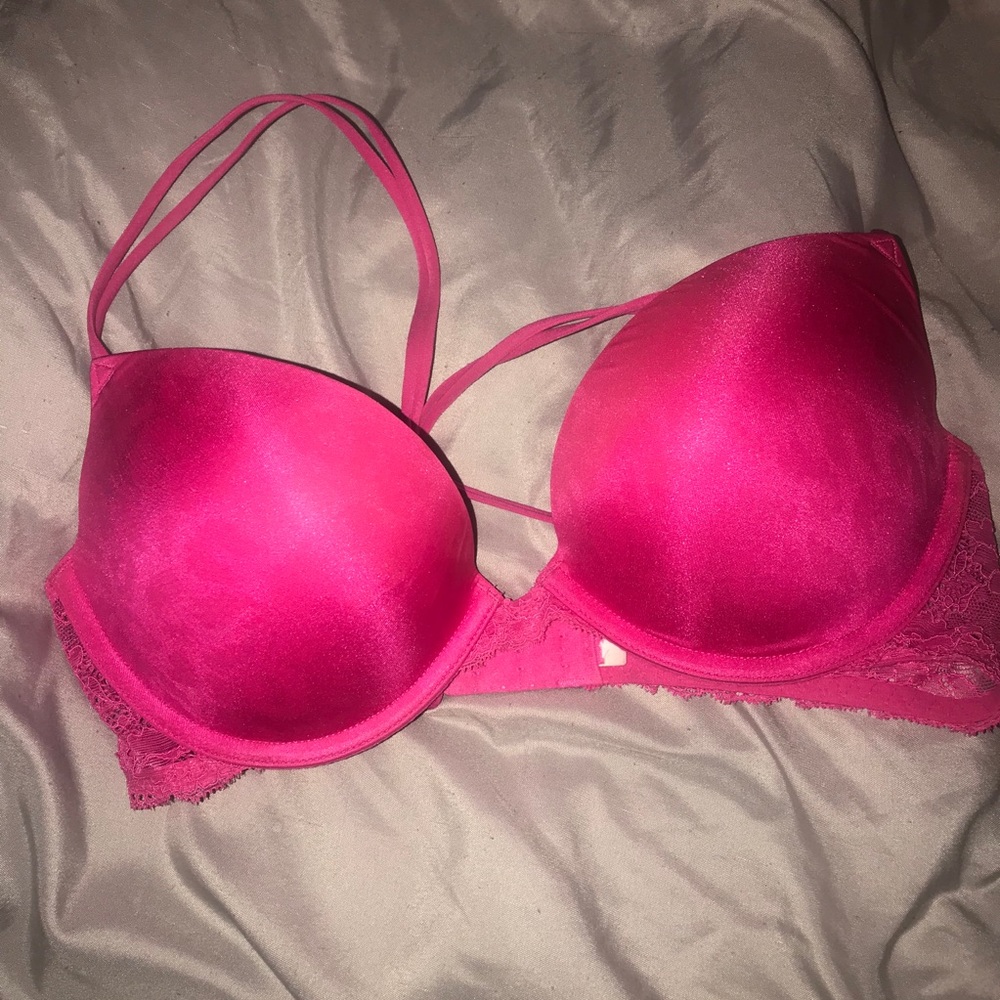 Leopard PINK t shirt bra with cross back